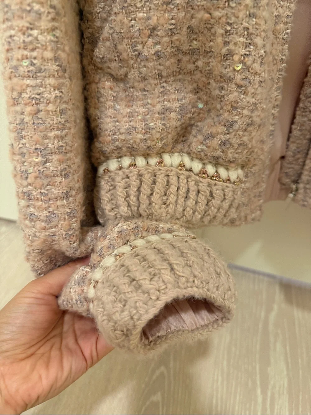 CHANEL tweed bomber
